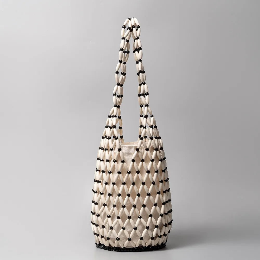 Woven Beaded Handbag