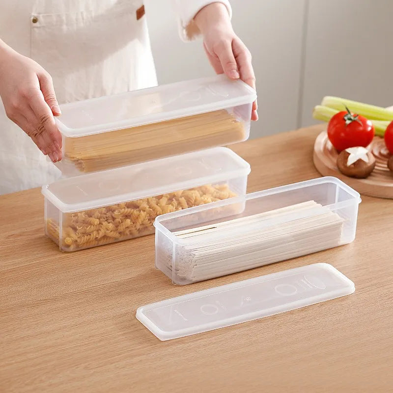 Rectangular Plastic Fridge Organiser Containers – Stackable, Set of 4