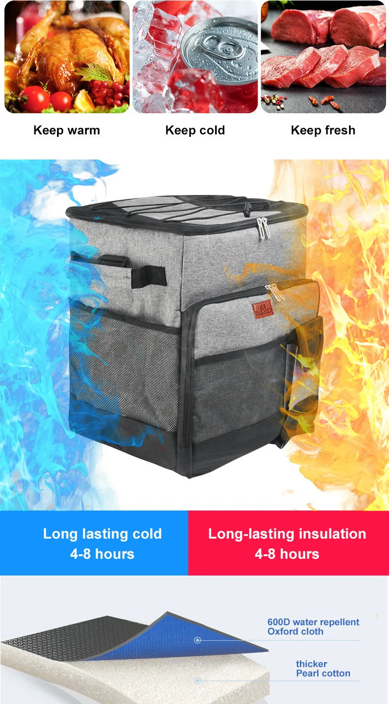 Rolling Cooler with Removable Wheels & Handle
