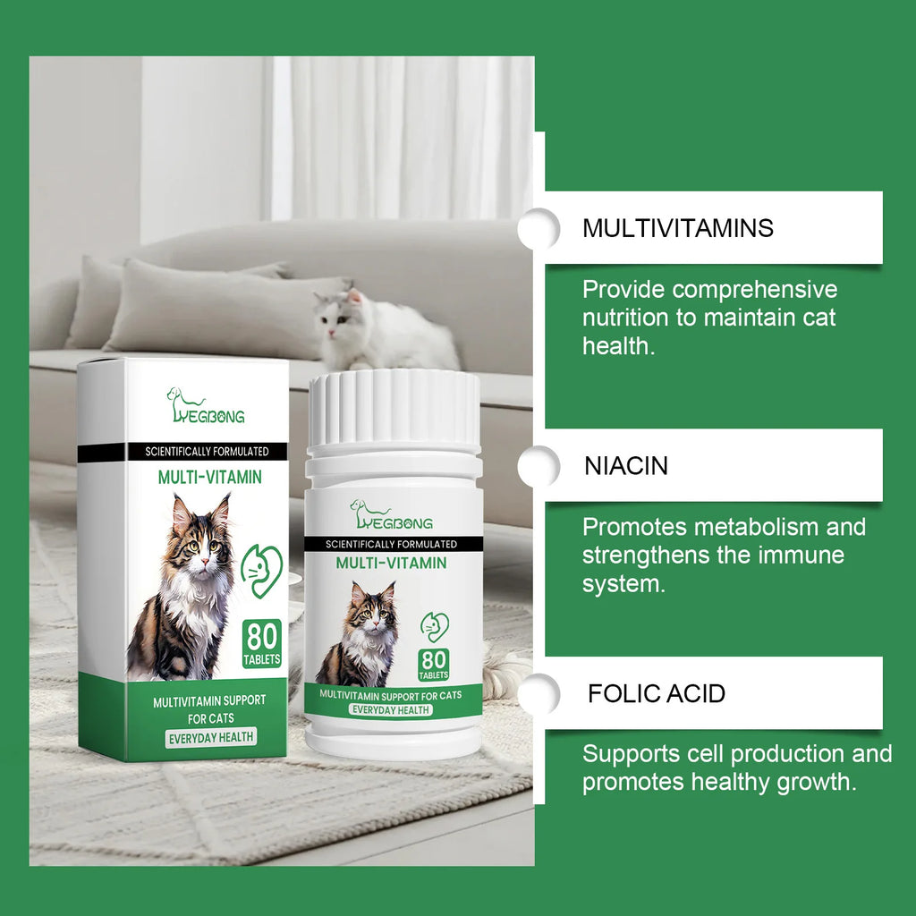 Pet Multivitamin & Mineral Supplement Tablets - Immunity & Health