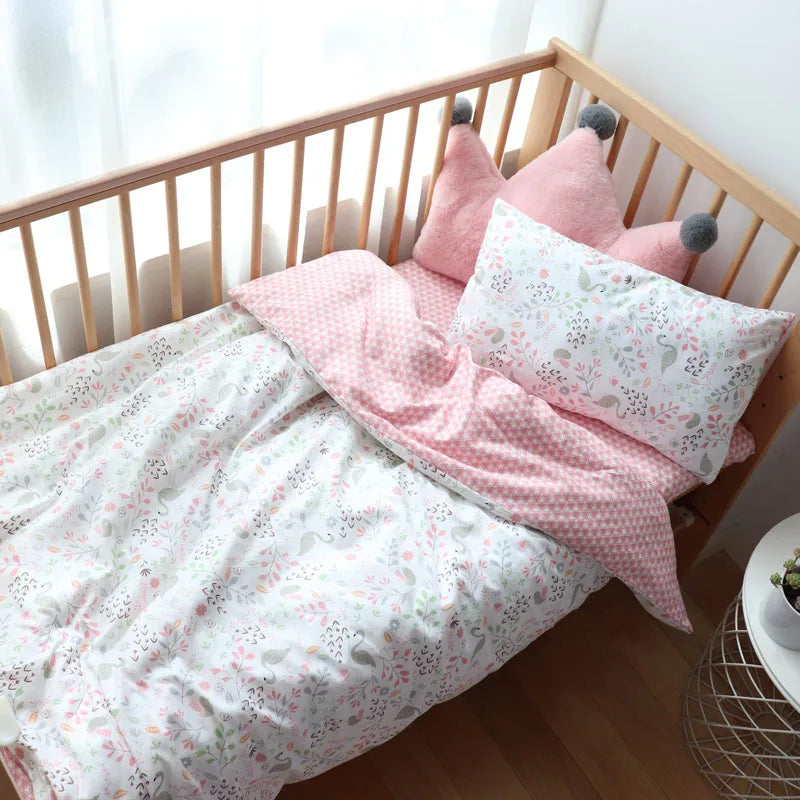 3 Pcs Kids Bedding Set - Cotton Bed Linen set Include, Pillowcase, Sheet and Duvet Cover