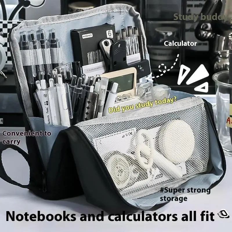 Large Capacity Pencil Case & Stationery Storage Bag
