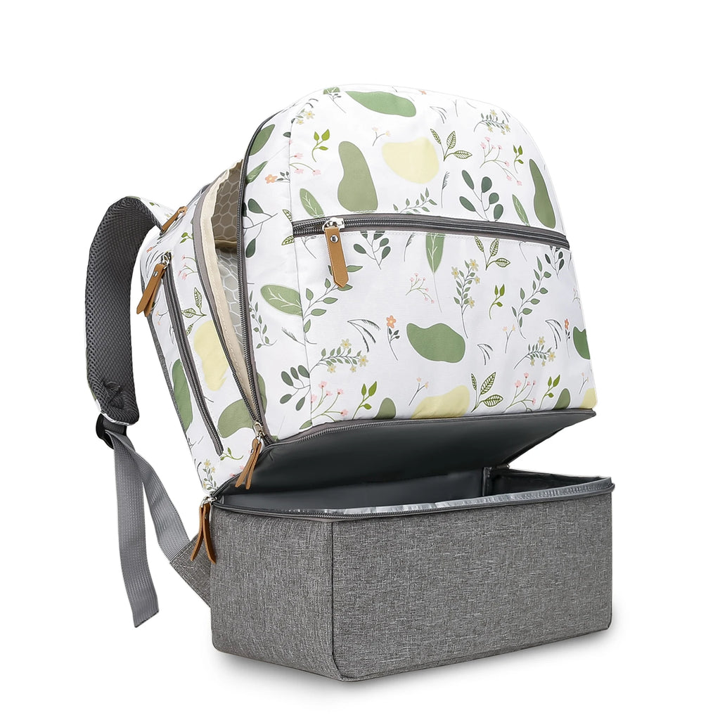 Breast Pump Bag with Insulated Cooler Compartment