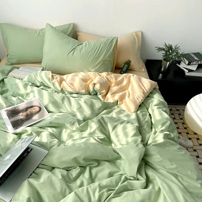 Washed Cotton Duvet Cover Set