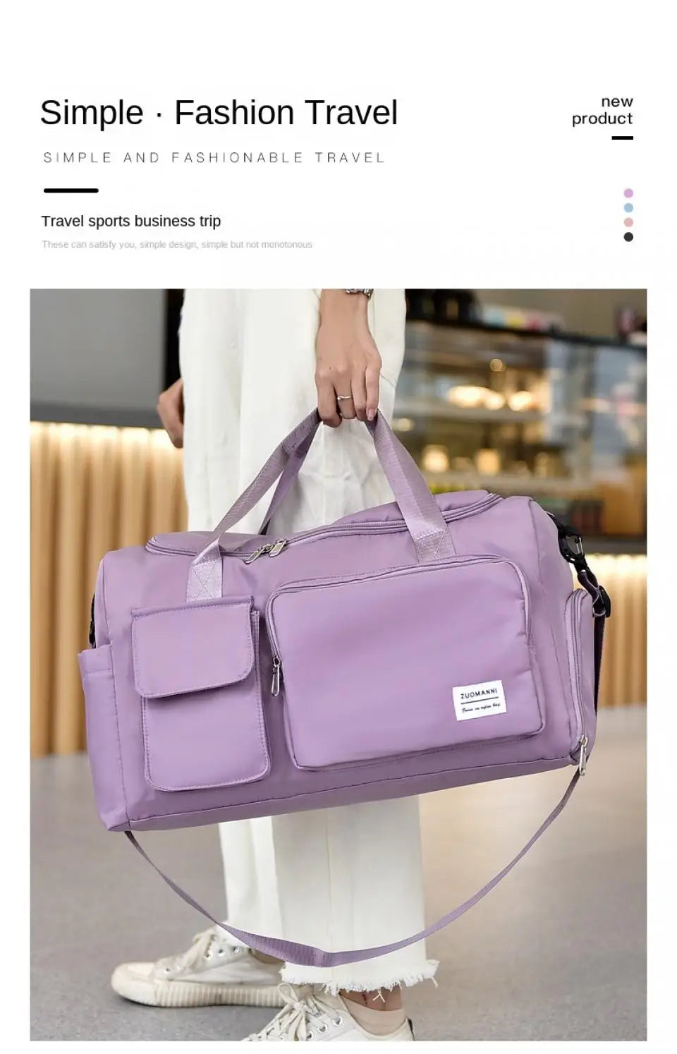 Duffle Bag with Shoe Compartment