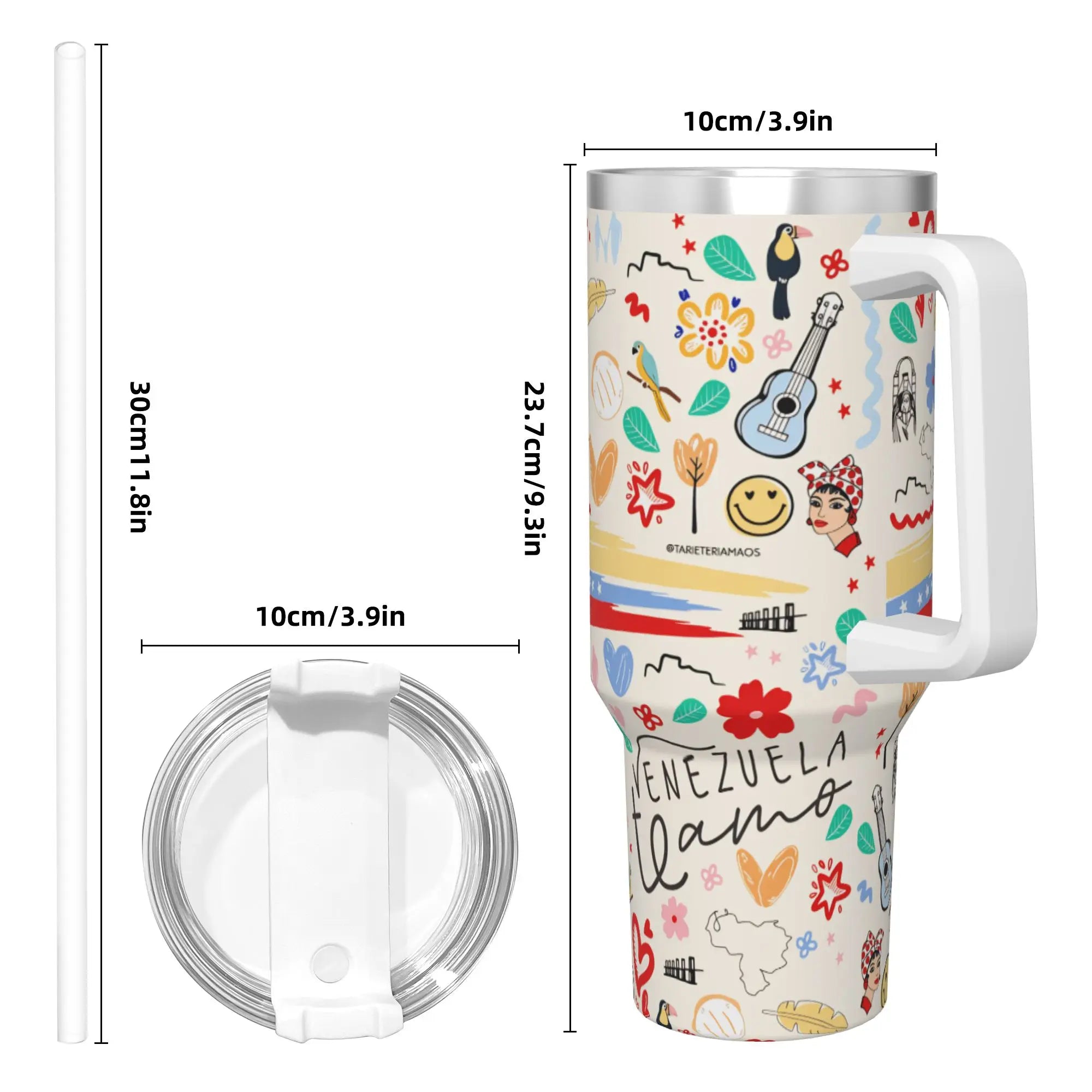 Aesthetic Art Stainless Steel Thermal Tumbler