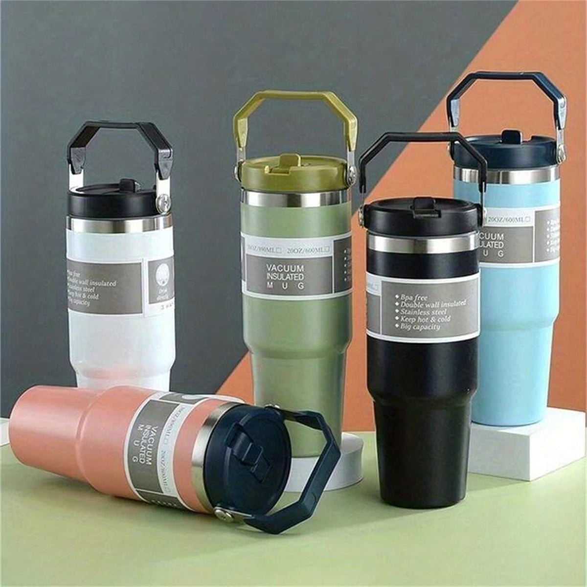 Stainless Steel Vacuum Tumbler with Lid – 20oz or 30oz
