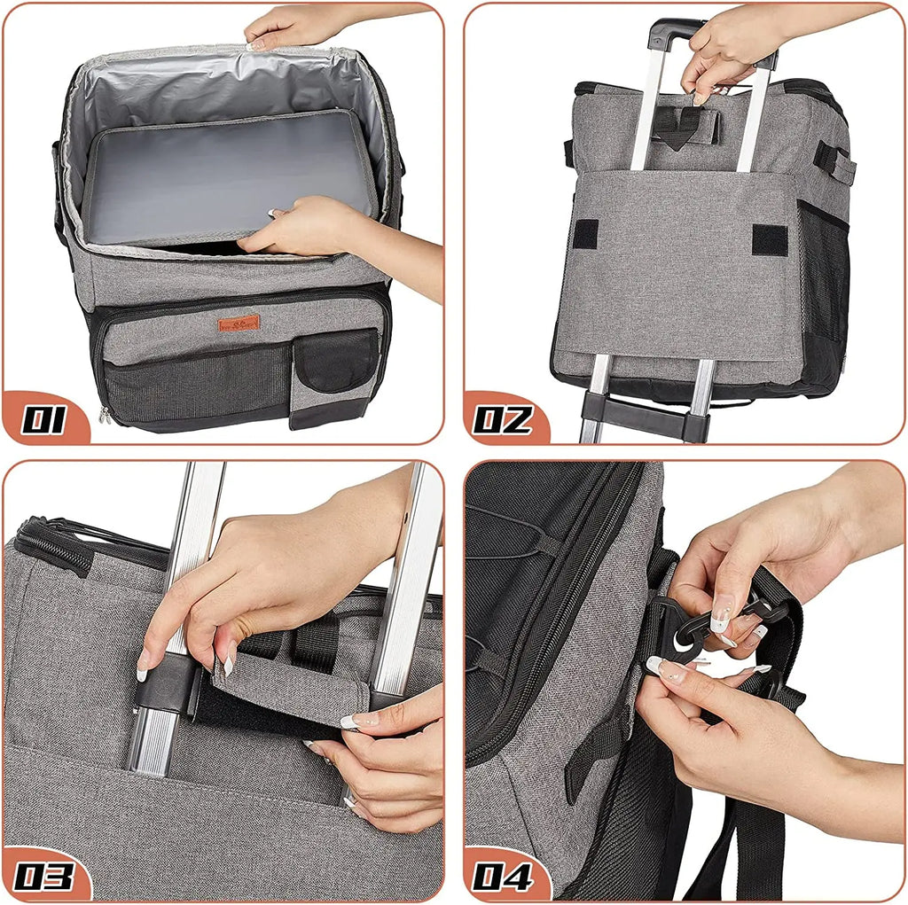 Rolling Cooler with Removable Wheels & Handle