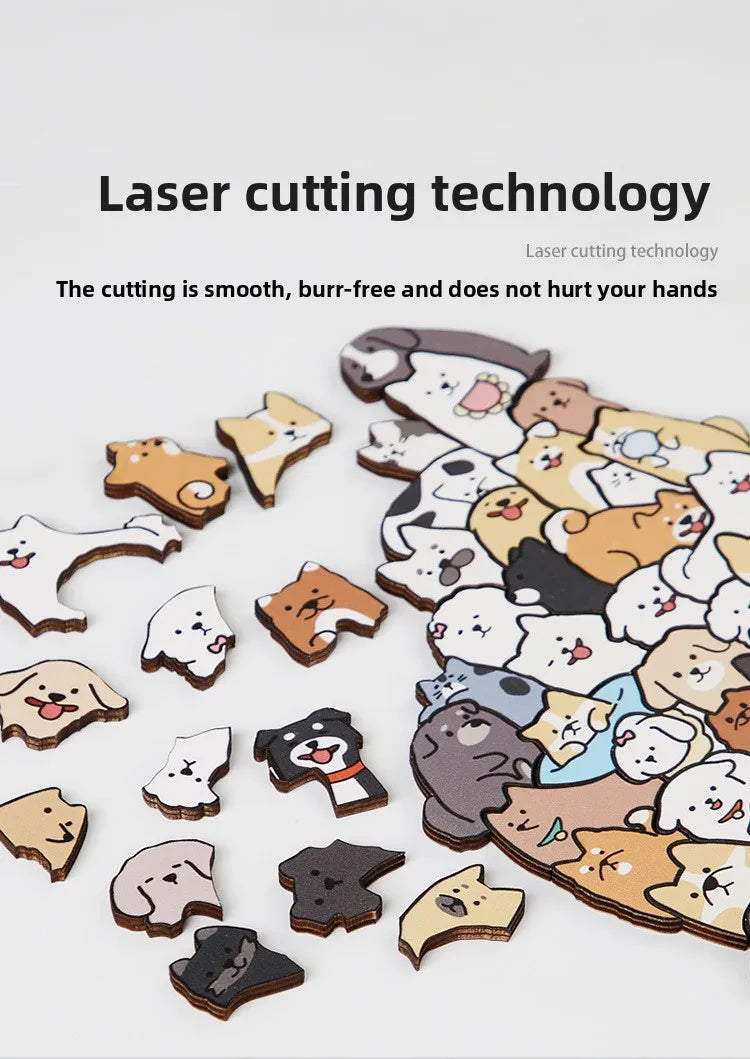 Wooden Animal-Shaped Puzzle