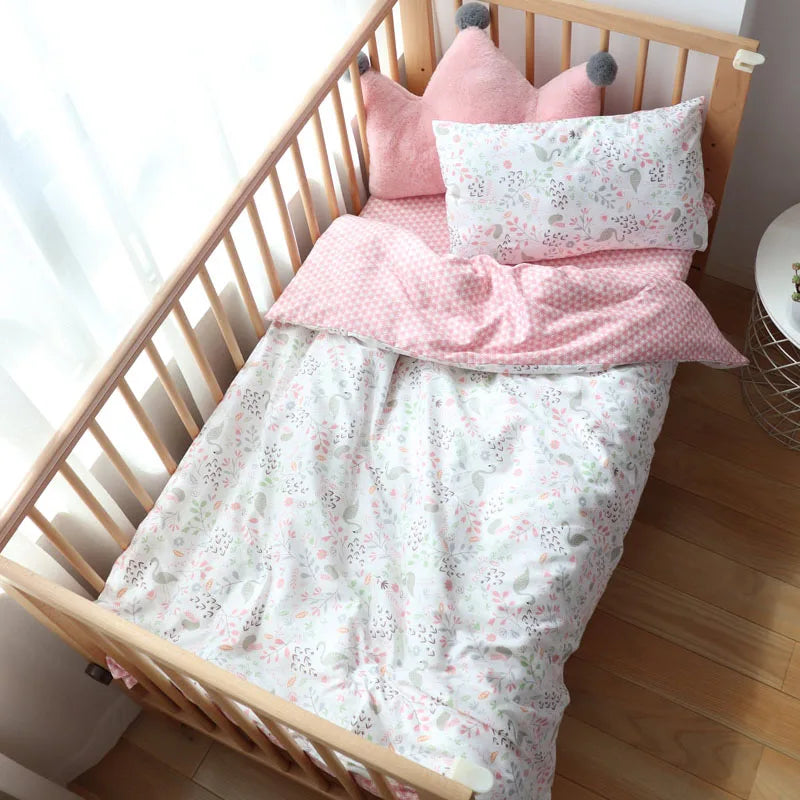 3 Pcs Kids Bedding Set - Cotton Bed Linen set Include, Pillowcase, Sheet and Duvet Cover