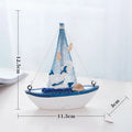 Wooden Blue Sailing Boat – Nautical Home Décor Ornament