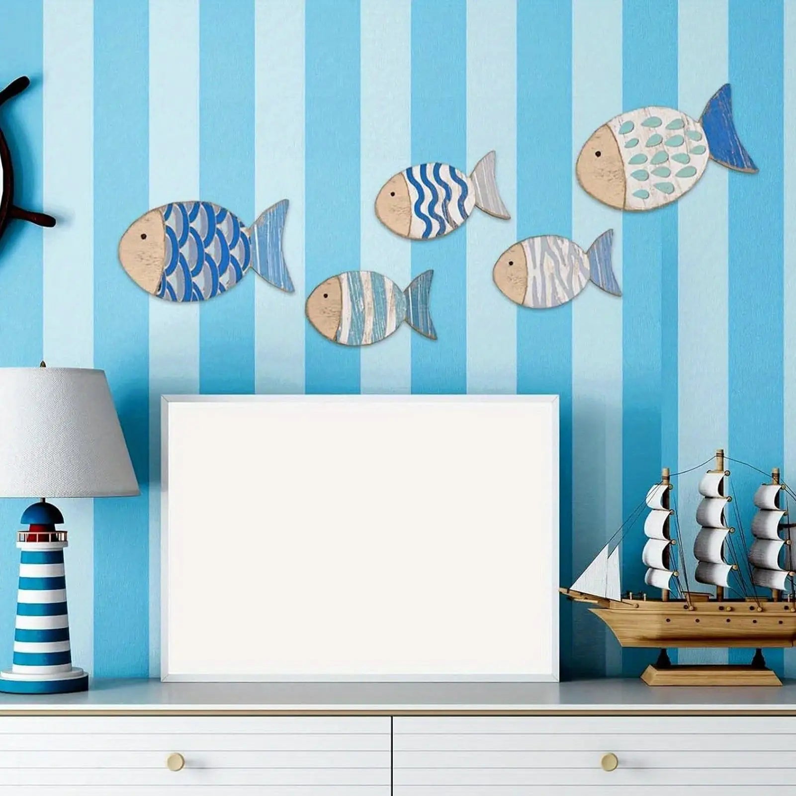 Wooden Fish Wall Decoration – Coastal Home Décor Art