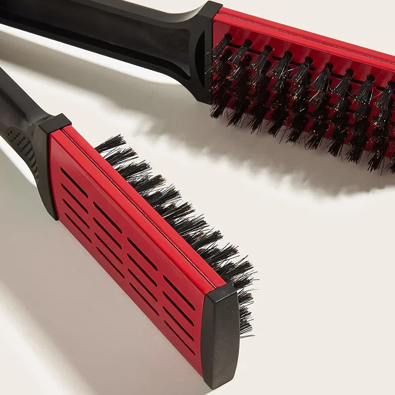 Pro Double Brush Nylon Hair Straightener