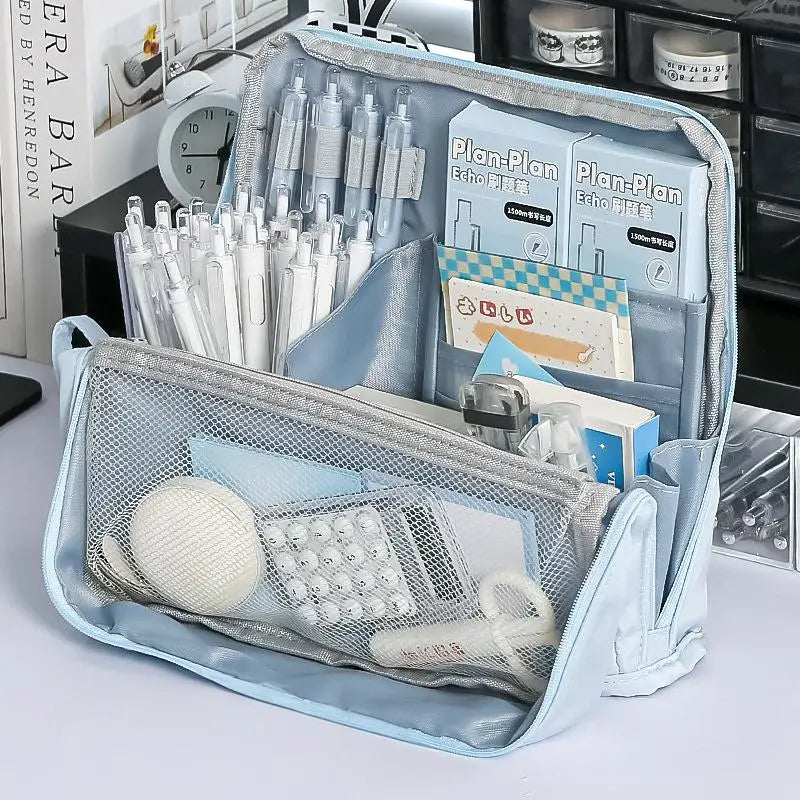 Large Capacity Pencil Case & Stationery Storage Bag
