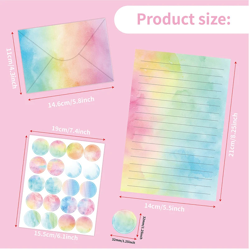 160-Piece All-in-One Writing Kit - Papers, Envelopes & Dot Stickers