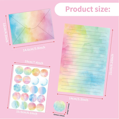 160-Piece All-in-One Writing Kit - Papers, Envelopes & Dot Stickers