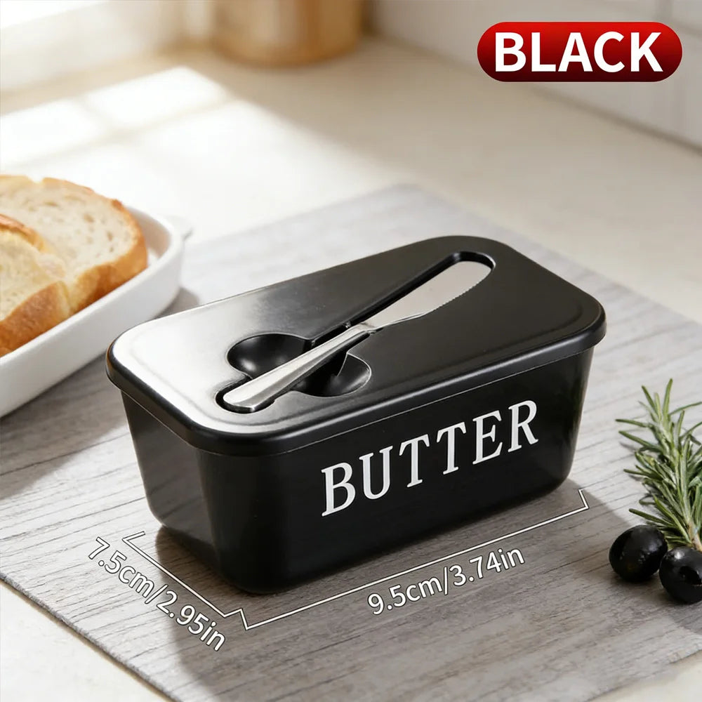 Butter Dish Fridge Storage Box with Spreader Knife