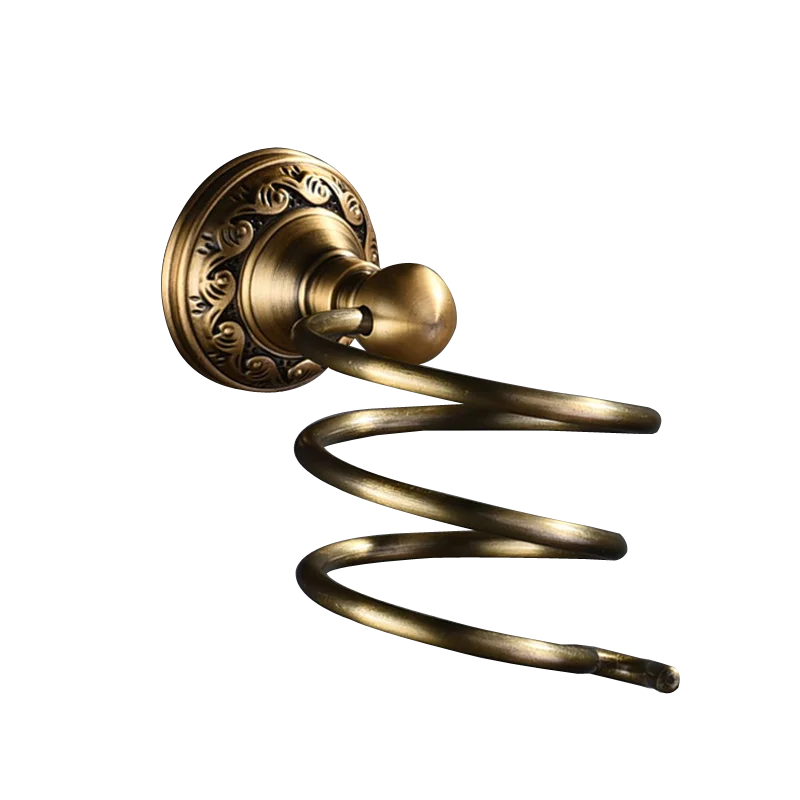 Antique Brass Aluminium Bathroom Accessories Set - Wall Mounted