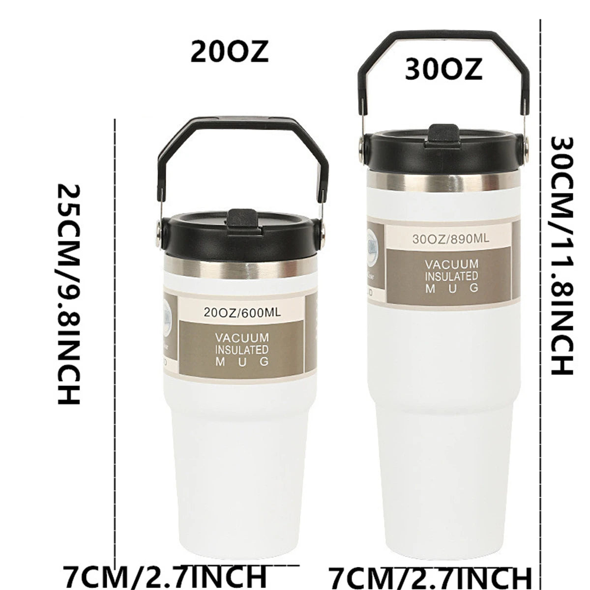 Stainless Steel Vacuum Tumbler with Lid – 20oz or 30oz