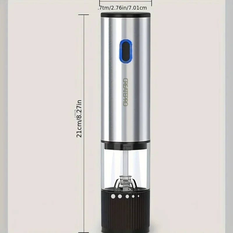 Electric Salt & Pepper Grinder – Rechargeable, Adjustable Coarseness