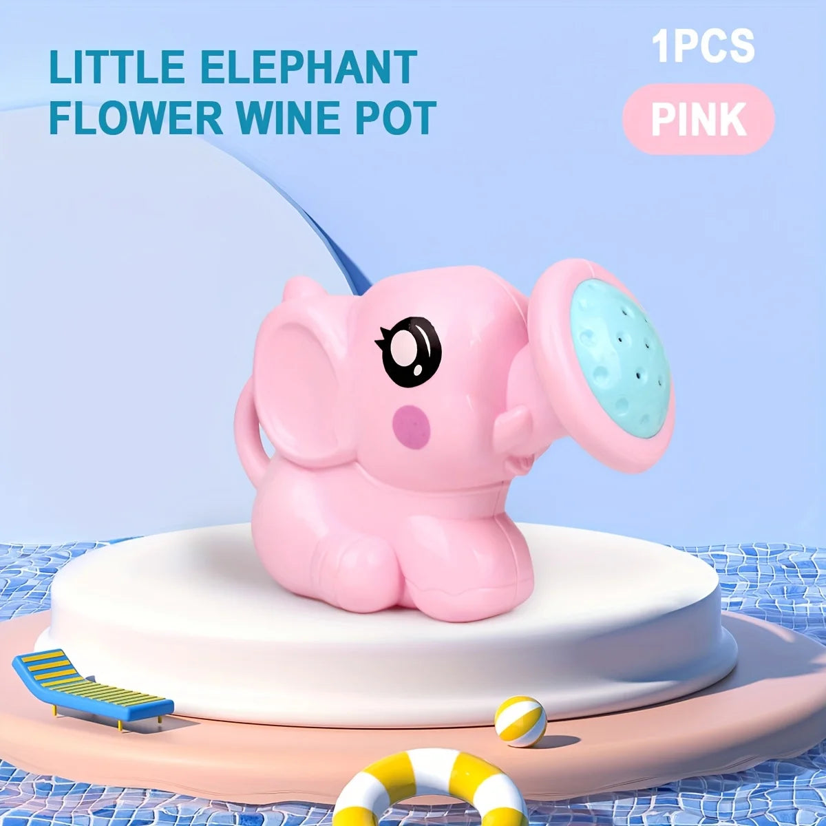 Kids Cartoon Elephant Bath Toy - Shower Kettle Watering Can