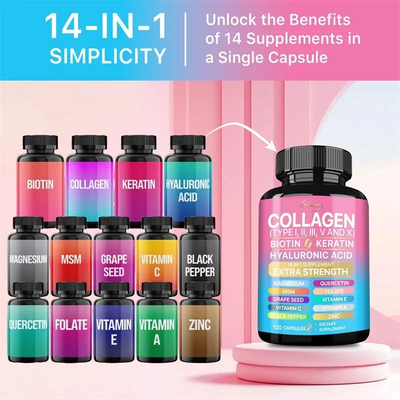Collagen Supplement - Skin, Hair, Nails & Immune Support