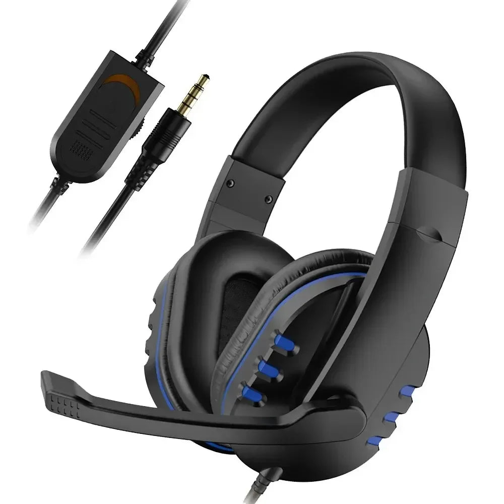 3.5mm Wired Gaming Headset with Noise-Cancelling Mic – Compatible with PS4 & PC