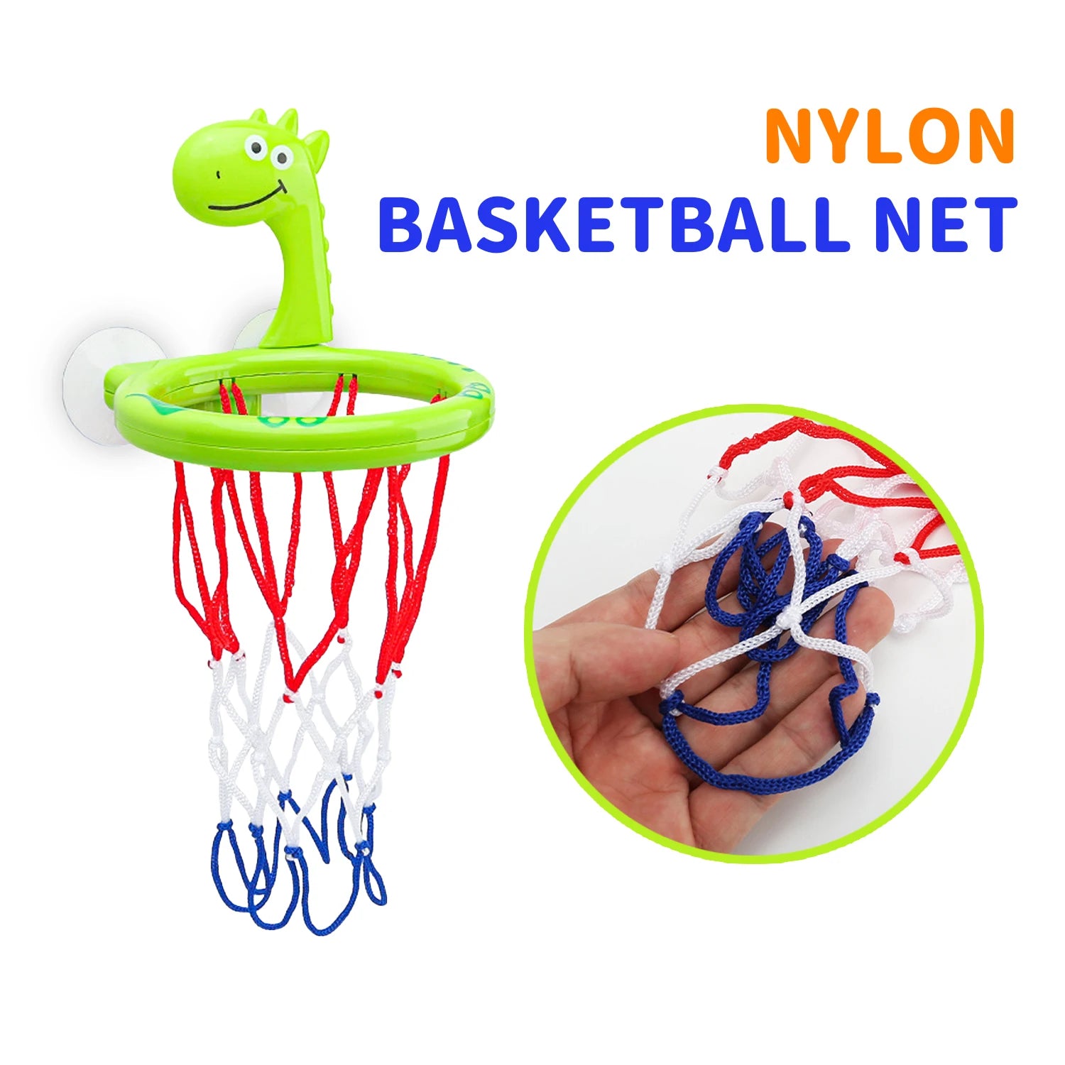 Kids Bath Toy - Suction Cup Basketball Hoop with 3 Balls