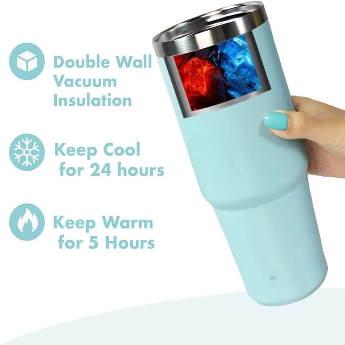 Stainless Steel Vacuum Tumbler with Lid – 20oz or 30oz