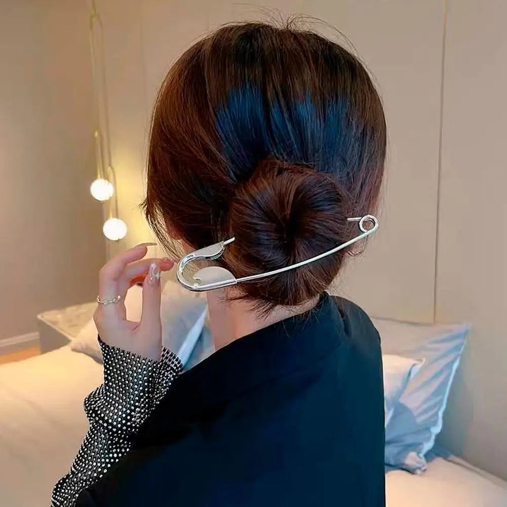 Metal Hair Claws with Large Safety Pin
