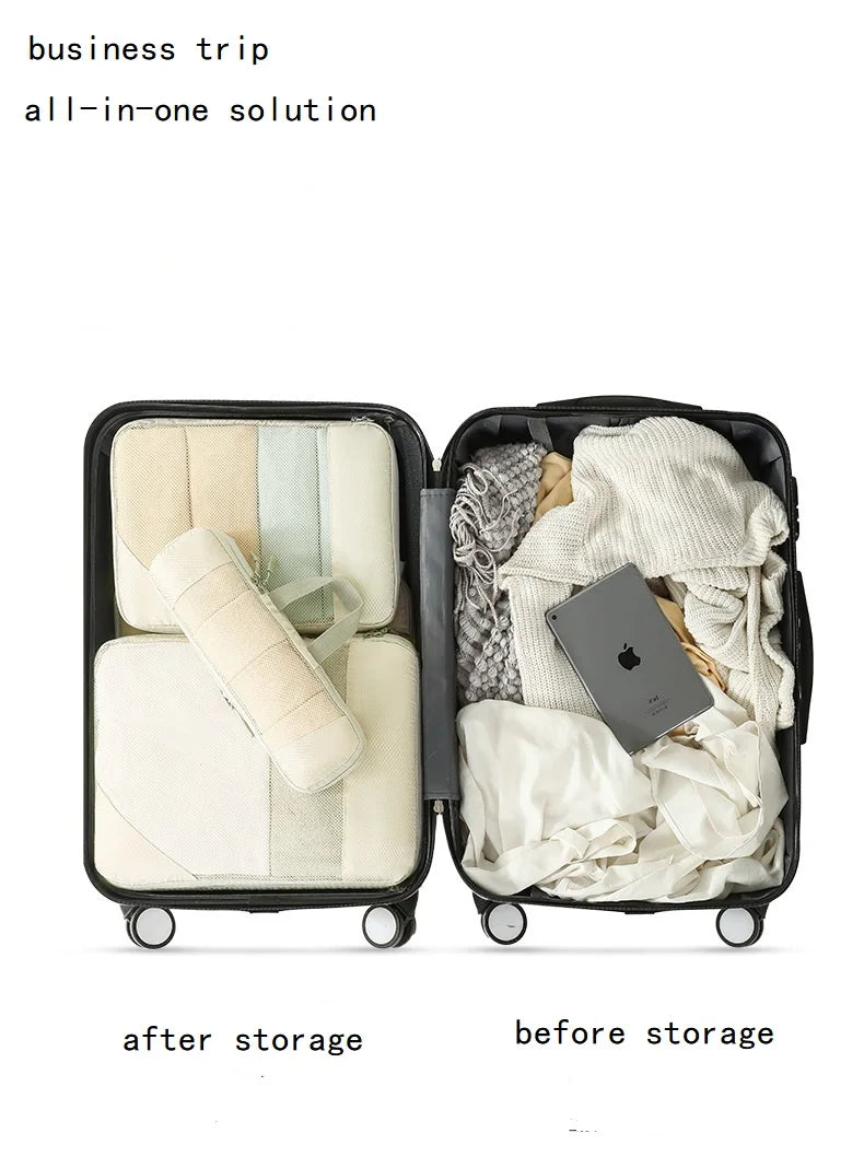 5-Piece Mesh Compression Travel Storage Bag Set