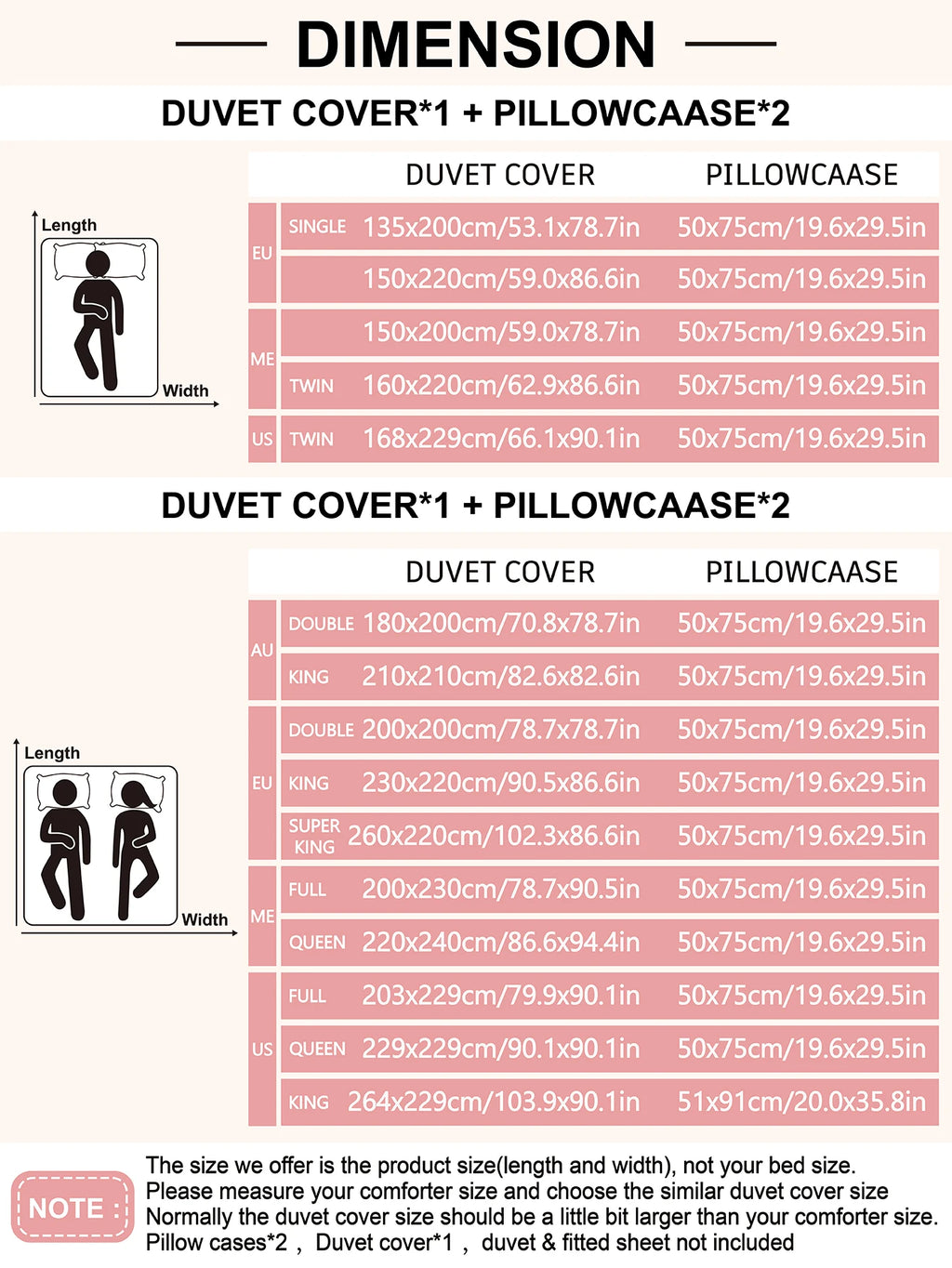 3 Pcs/set Duvet Cover Set - 1 Duvet Cover & 2 Pillowcase Soft