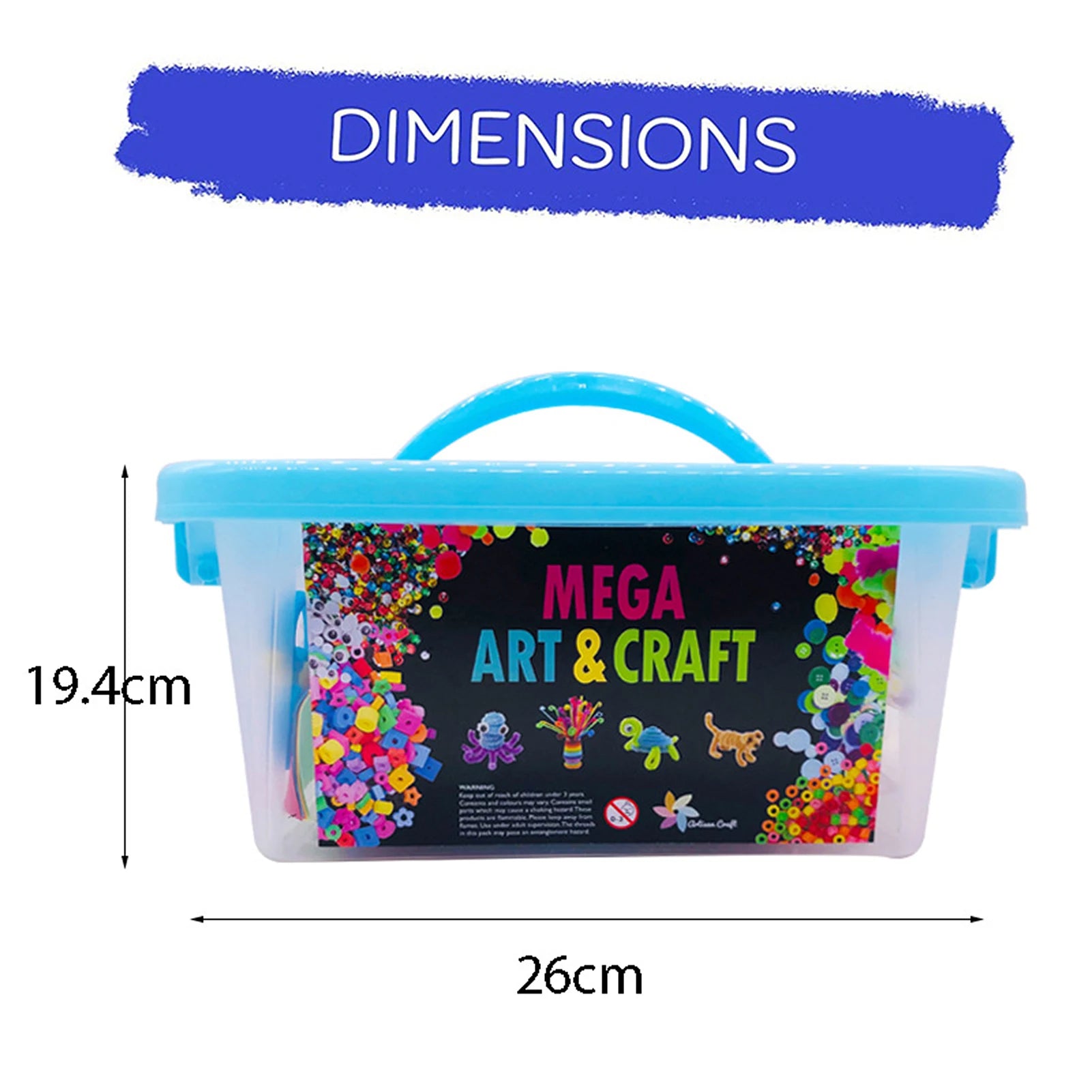 2000+ Piece DIY Arts & Crafts Supplies Kit with Carrying Box