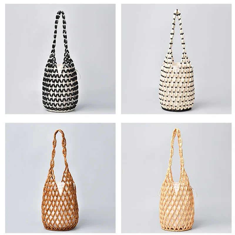Woven Beaded Handbag