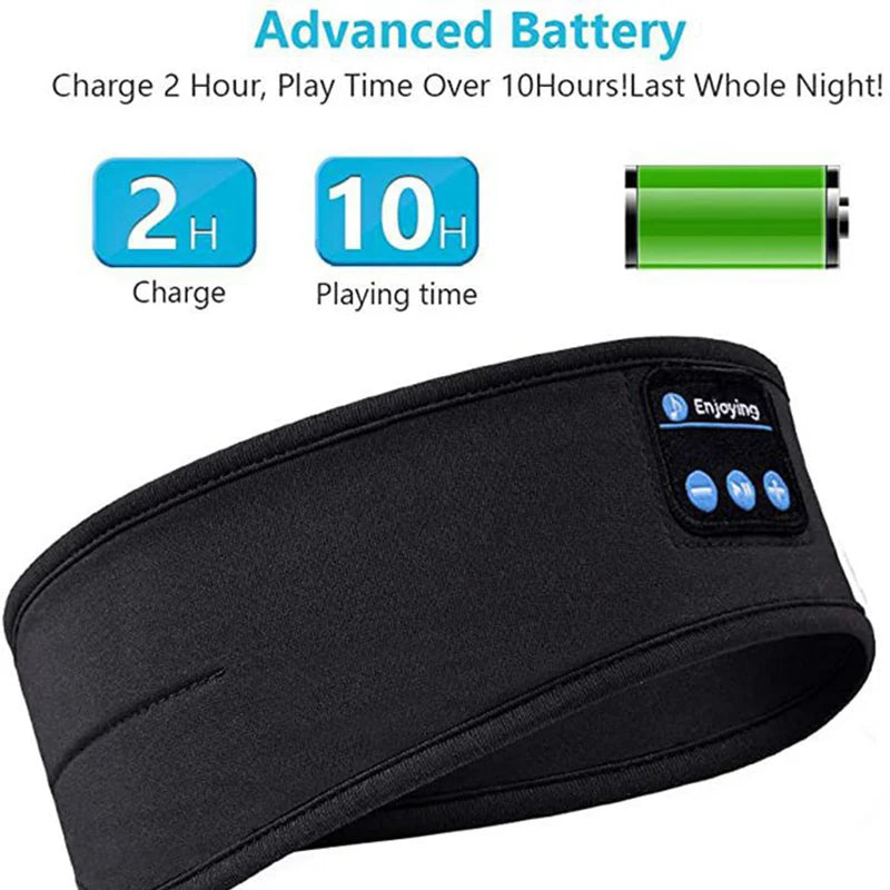 Wireless Bluetooth Sports & Sleep Headband with Built-in Speakers