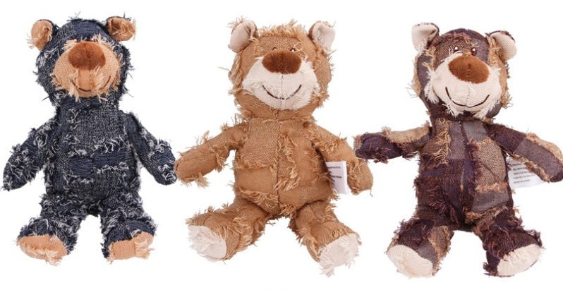 Pet Teddy Bear, Sound making Toy Plush, Interactive Dog Toys