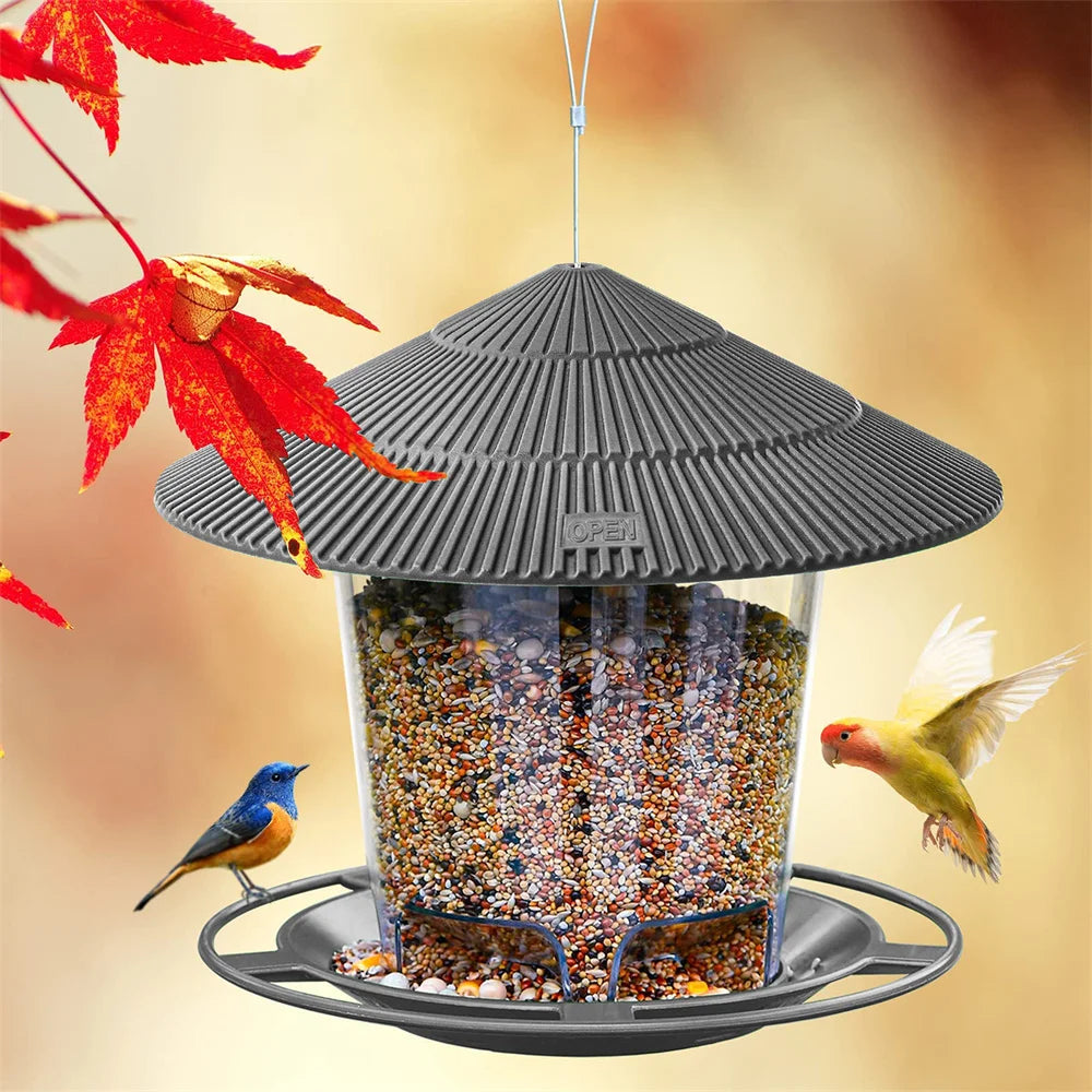 Hanging Outdoor Bird Feeder with Multiple Hole Dispenser