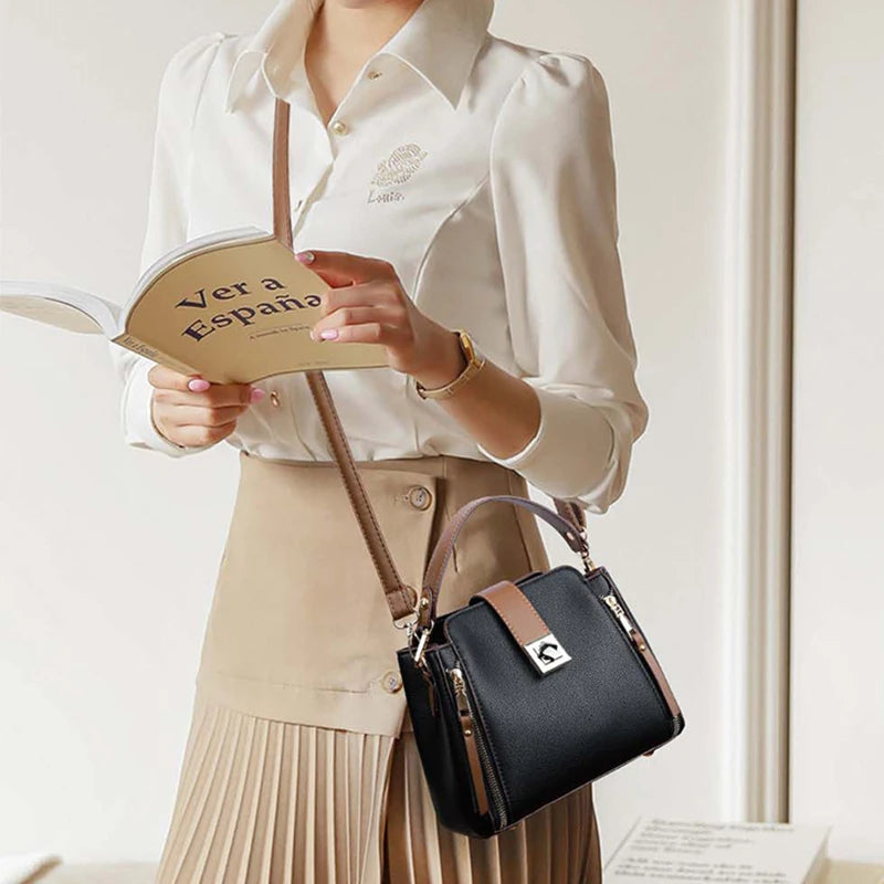 Small PU Leather Bucket Shoulder Bag