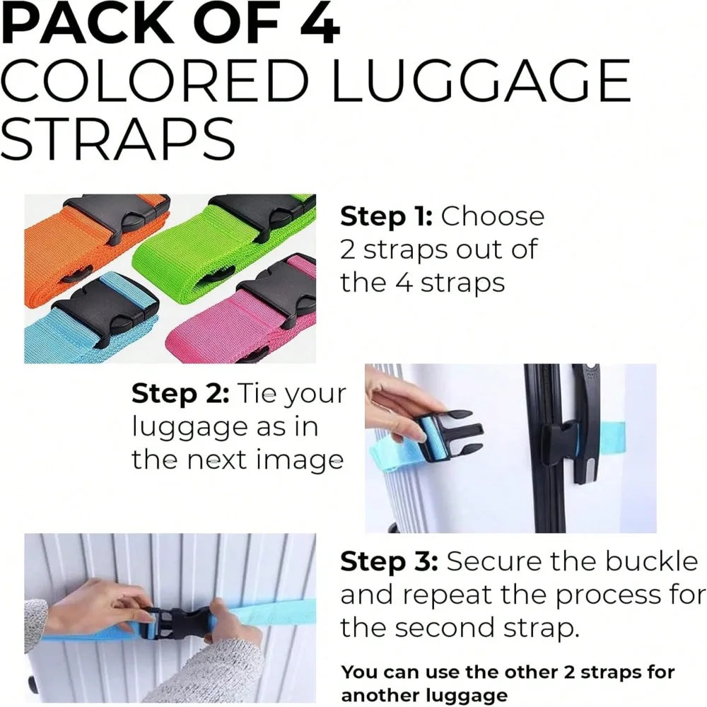 Adjustable Luggage Strap Set
