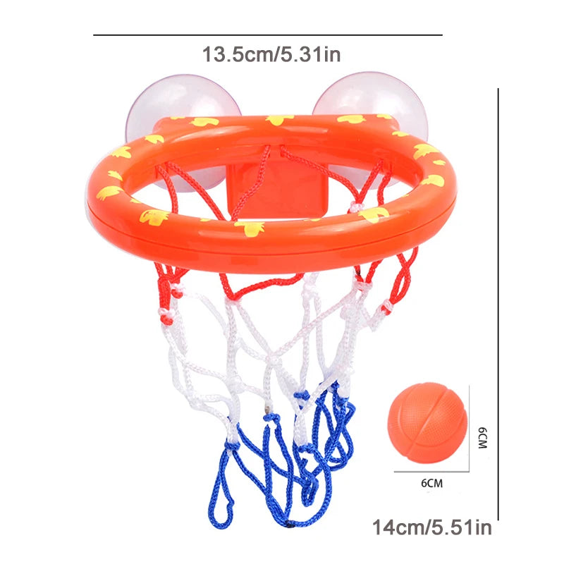 Baby Bath Basketball Shooting Toy Set with 3 Balls