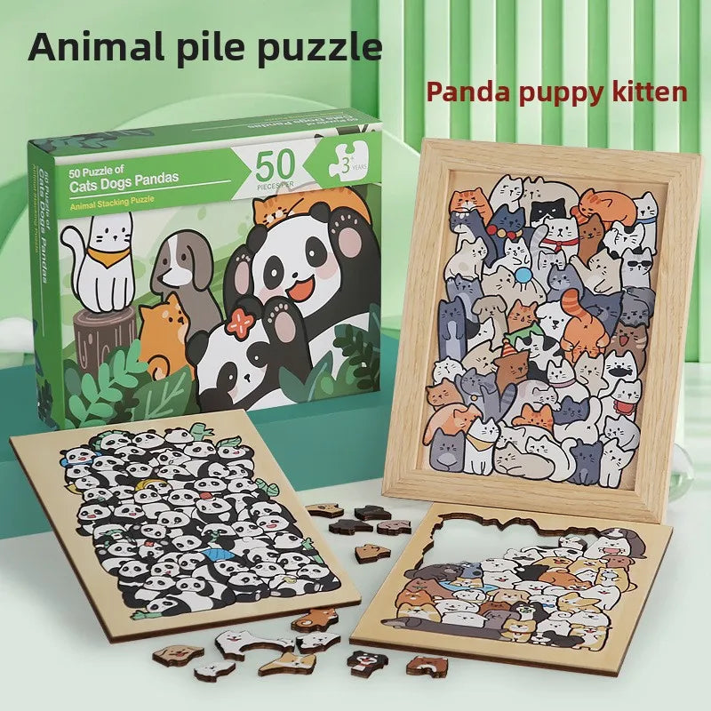 Wooden Animal-Shaped Puzzle