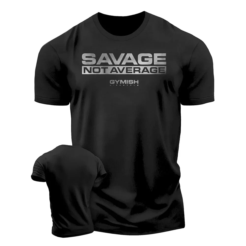Men's Oversized 3D Print Gym T-Shirt - Short Sleeve