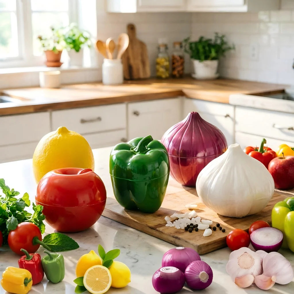Plastic Airtight Vegetable Crisper Containers – Fridge Freshness, BPA-Free