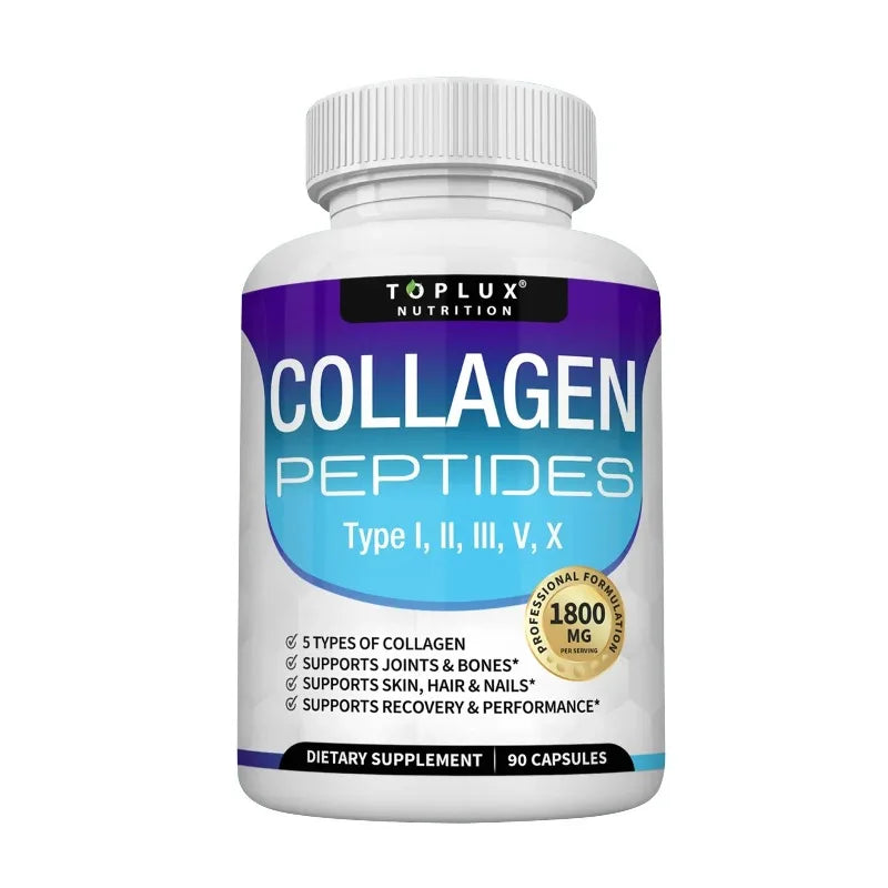 Collagen Peptides 1800mg - Skin Texture, Moisture & Antioxidant