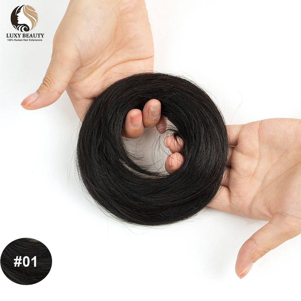 Human Hair Donut Chignon Bun Scrunchie – Updo Style, Natural Look