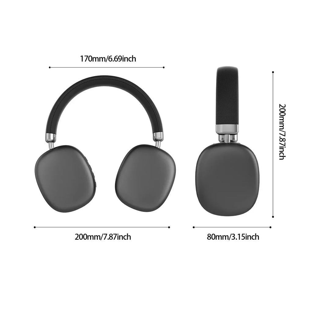 Wireless Bluetooth Stereo Headphones with Deep Bass & Noise-Cancelling Mic