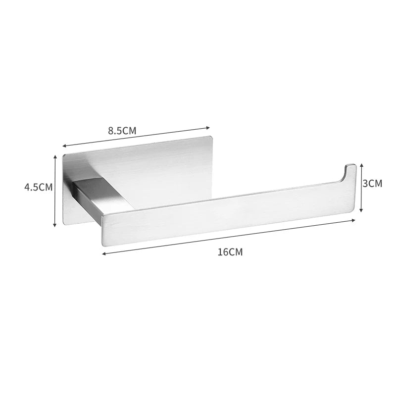 Matte Black Bathroom Accessories Set - Wall Mounted