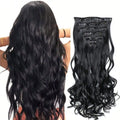 Curly Wavy Clip-In Hair Extensions – Full Head Set, 7 Pieces