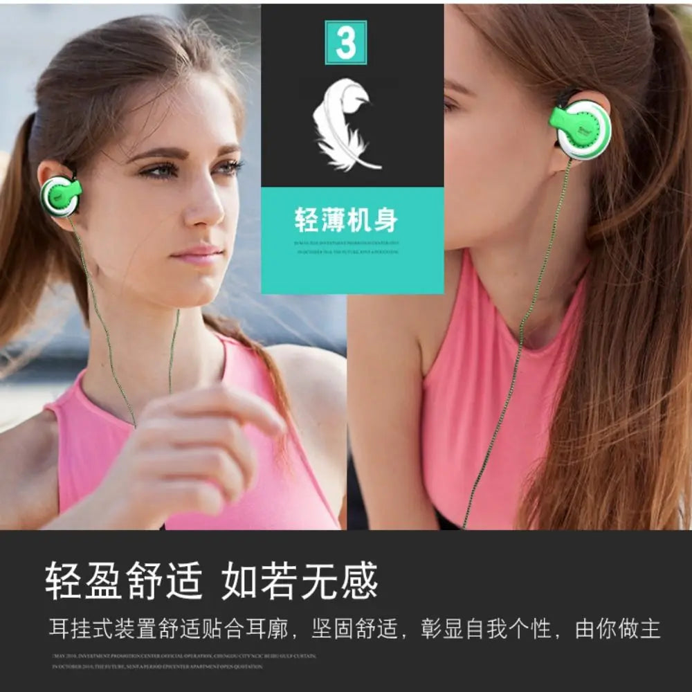 Sweatproof Ear Hook Earphones with Super Bass & Noise Cancelling