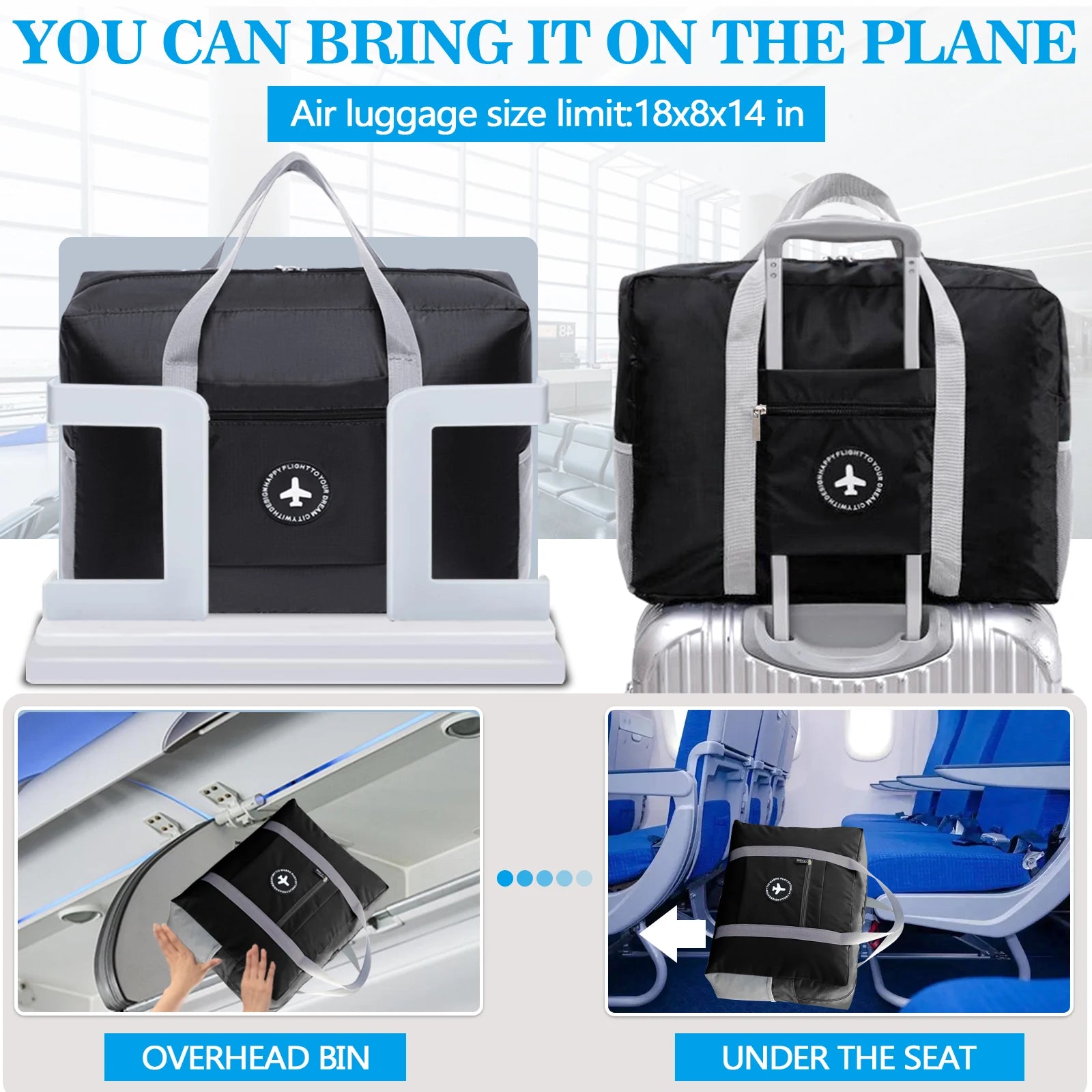 Lightweight Foldable Sports Duffle Bag
